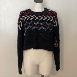 Frye Boxy Cropped Crew Neck Sweater